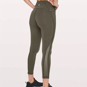 Lululemon Luxtreme Olive Train Time 7/8 Pant 25”